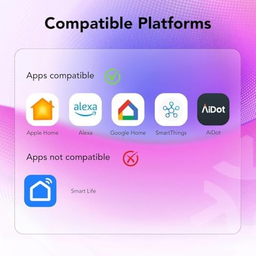 OREiN Matter Smart Light Bulb, Smart Light Bulbs Work with Apple Home, Alexa, Google Home, SmartThings, A19 Color Changing Light Bulbs 2.4Ghz WiFi, 800 Lumens Equivalent 60W 4Pack