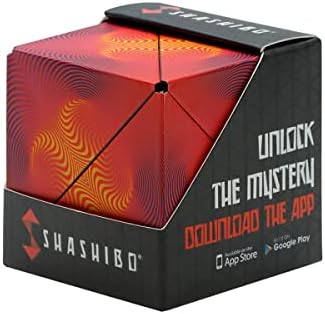 Shashibo Shape Shifting Box - STEM Magnetic Fidget Cube That Transforms Into Over 70 Shapes, Download Fun in Motion Toys Mobile App (Optical Ilusion)