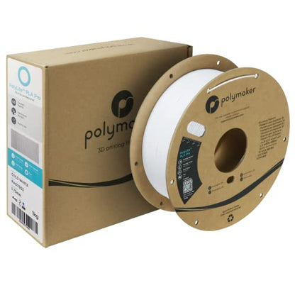 Polymaker PLA PRO Filament 1.75mm 1kg, Tough & High Rigidity Cold White 3D Printing Filament, PolyLite PLA PRO 3D Printer Filament 1.75mm, Print with Most 3D Printers