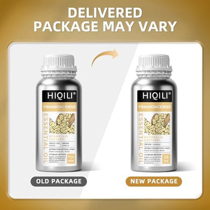 HIQILI 16 Fl Oz Frankincense Essential Oil, for Massage Skin Care, Diffuser, Aromatherapy, 100% Pure Undiluted