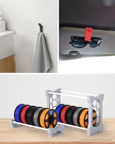 ELEGOO PETG Filament 1.75mm Black & Gray 1KG, 3D Printer Filament Dimensional Accuracy +/- 0.02 mm, 2pcs 1kg Spool(2.2lbs) Fits for Most FDM 3D Printers