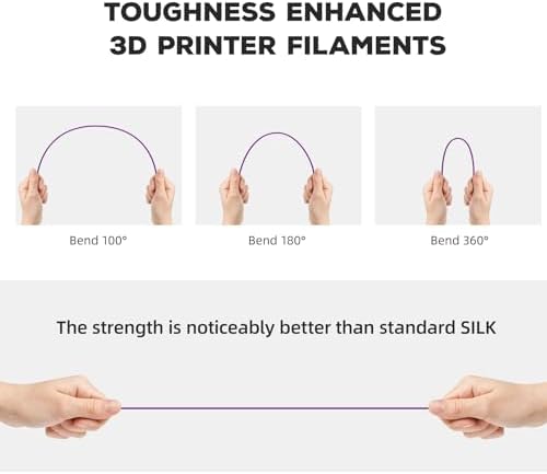 FLASHFORGE PLA Filament 1.75mm, 3D Printer Filament 1kg (2.2lbs) Spool, Dimensional Accuracy +/- 0.02mm, 3D Printing Filament Easy to Use and Fits for Most FDM 3D Printers (Purple)