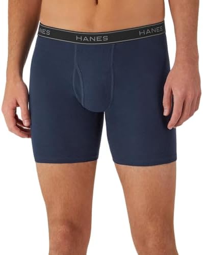 Hanes Men's Boxer Briefs, Cool Dri Moisture-Wicking Underwear, Cotton No-Ride-up for Men, Multi-Packs