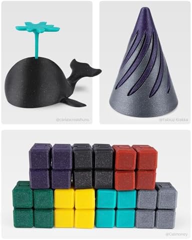 ELEGOO PLA Filament 1.75mm Sparkle Dark Gray 1KG, Glitter Twinkling 3D Printer Filament Dimensional Accuracy +/- 0.02mm, 1kg Spool(2.2lbs) Fits for Most FDM 3D Printers