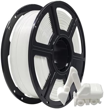 FLASHFORGE PLA Filament 1.75mm, 3D Printer Filament 1kg (2.2lbs) Spool, Dimensional Accuracy +/- 0.02mm, 3D Printing Filament Easy to Use and Fits for Most FDM 3D Printers (White)