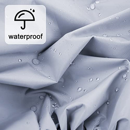 Reusable Shower Cap for Women, Large Waterproof Shower Bonnet Washable Elastic Band Bath Accessories Hair Hat for Long Hair, Braids(Black&Gray)