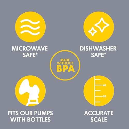 Medela Breast Milk Collection and Storage Bottles, 6 Pack, 5 Ounce Breastmilk Container, Compatible with Medela Breast Pumps and Made Without BPA (Pack of 3)