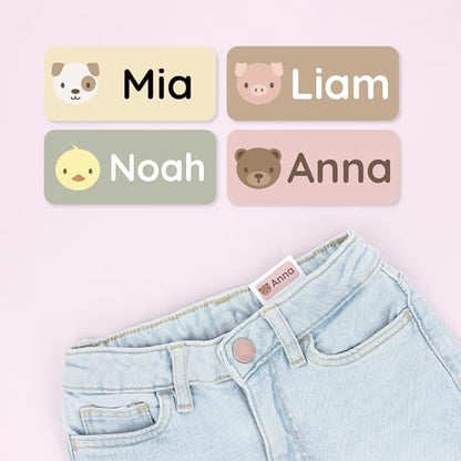 – Personalized Name Labels for Kids (120) – Waterproof & Durable Stickers for Clothing, School & Daycare Items - Babyanimals