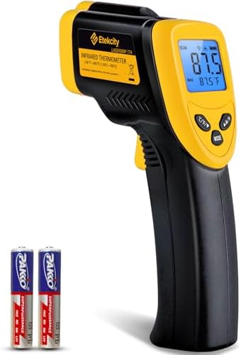 Etekcity Infrared Thermometer Laser Temperature Gun 774, Meat Food Candy Oven Thermometer for Griddle Accessories, Heat Gun for Cooking Refrigerator Tools, Yellow