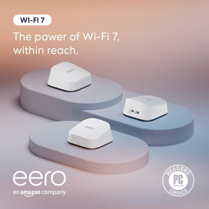 Amazon eero 7 dual-band mesh Wi-Fi 7 router (newest model) - Supports internet plans up to 2.5 Gbps, Coverage up to 6,000 sq. ft., 3-pack
