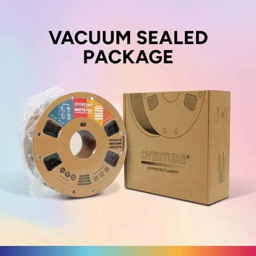 OVERTURE PLA Carbon Fiber 3D Printer Filament 1.75mm, PLA 1kg Cardboard Spool (2.2lbs), Dimensional Accuracy +/- 0.02 mm (Carbon Fiber Black)