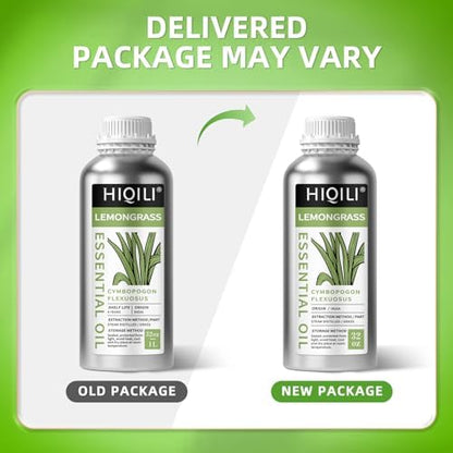 HIQILI 32 Fl Oz Lemongrass Essential Oil, 100% Pure Natural Undiluted Premium Oils