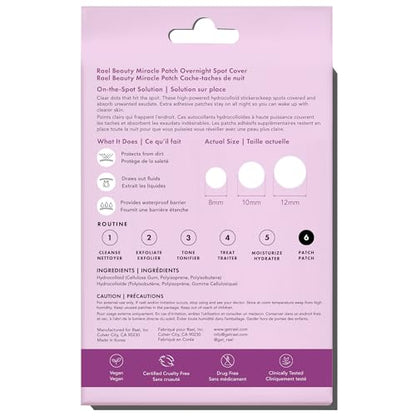 Rael Pimple Patches - Miracle Overnight Spot Cover, Thicker & Extra Adhesion, Hydrocolloid Acne Treatment for Face, Zits & Blemishes, Korean Skin Care, Vegan & Cruelty-Free, 3 Sizes (104 Count)