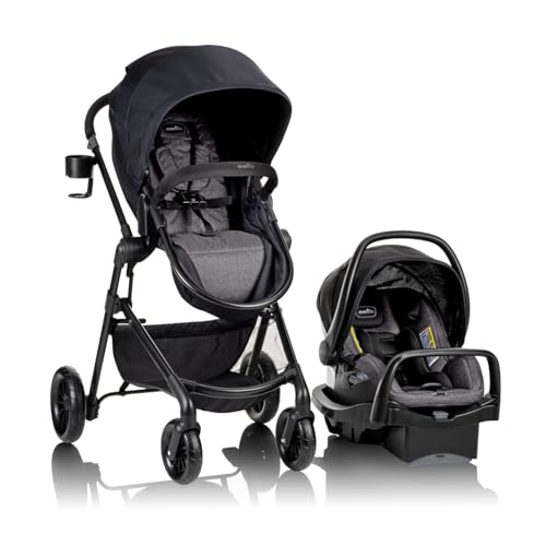 Evenflo Pivot Modular Travel System with LiteMax Infant Car Seat (Casual Gray)