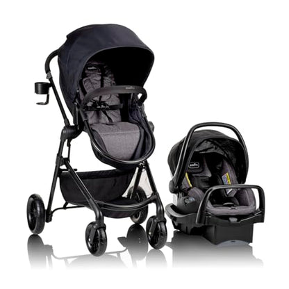 Evenflo Pivot Modular Travel System with LiteMax Infant Car Seat (Casual Gray)