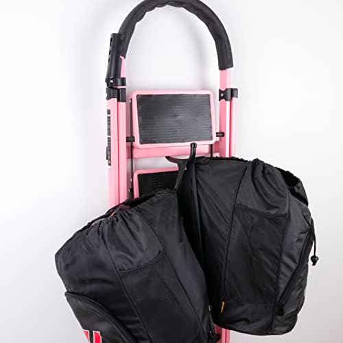 KURUI Wall Hooks for Garage Garden, 4 Pack Water Hose Holder, Large Garage Storage Hanger for Ladder Bike Extension Cord Tool, Wall Mount l Hooks, Black Heavy Duty 8 inch Long Hook