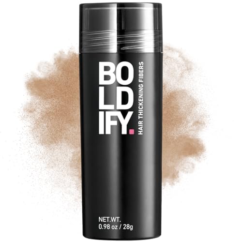 BOLDIFY Hair Fibers (28g) - Fill In Thinning and Fine Hair for an Instantly Fuller, Thicker Look - 14 Shades for Women & Men - Medium Blonde