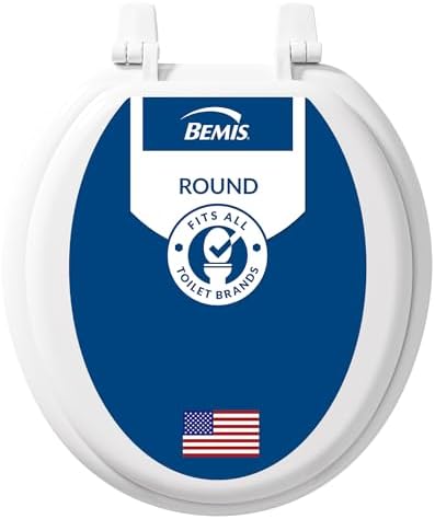 Bemis 400TTA Economy Durable Wood Toilet Seat, Made in USA, Round, White