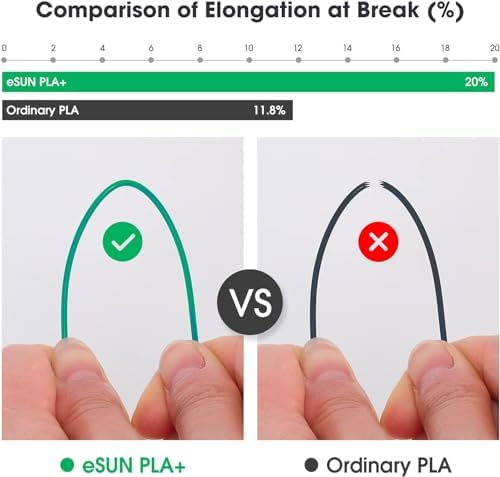eSUN PLA+ Filament 1.75mm, 3D Printer Filament PLA Plus, Dimensional Accuracy +/- 0.03mm, 1KG Spool (2.2 LBS) 3D Printing Filament for 3D Printers, Space Blue