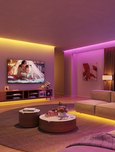 Govee Smart RGB LED Strip Lights, 16.4ft WiFi LED Strip Lighting Work with Alexa and Google Assistant, 16 Million Colors with App Control and Music Sync LED Lights for Bedroom, Home Decor