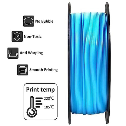 Geeetech 1.75mm PLA 3D Printer Filament, 1kg Spool (2.2lbs), Upgrade Tidy Winding Tangle-Free, Dimensional Accuracy +/- 0.02mm, Water Blue