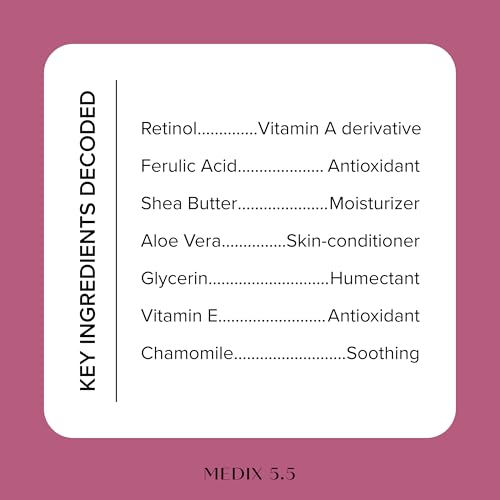 Medix 5.5 Retinol Body Lotion Firming Moisturizer | Crepey Skincare Treatment | Retinol Body Cream | Anti Aging Firming Cream For Women Targets Look Of Crepe Skin, Wrinkles, & Sagging Skin, 15 Fl Oz