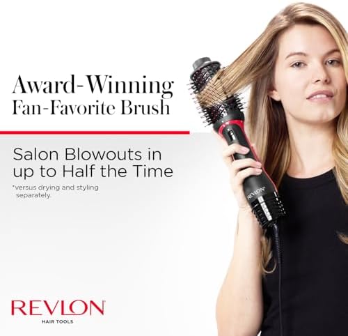 REVLON One Step Volumizer PLUS Hair Dryer and Styler | More Volume, Less Damage, and More Styling Control for Easy and Fast Salon-Style Blowouts, Plus Travel Friendly (Black)