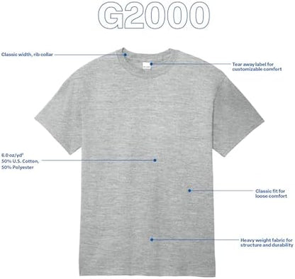 Gildan Unisex Adult Ultra Cotton T-Shirt, Style G2000, Multipack