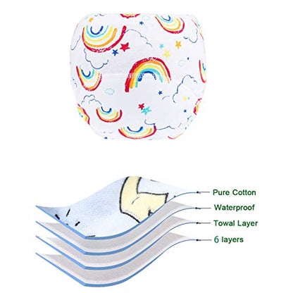 Potty Training Pants for Boys Girls, Learning Designs Training Underwear Pants (10 Packs, 2-4T, Orange)