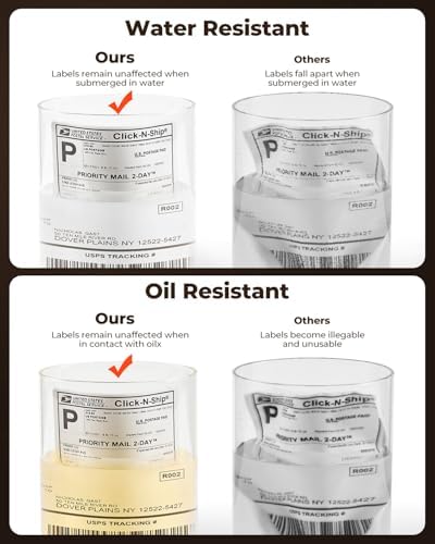 MUNBYN 4"x6" Direct Thermal Shipping Labels, Durable Waterproof, Oil-Proof, Scratch-Proof, Alcohol-Resistant, Tear-Resistant Label Paper for Thermal Printers, Packages, 380 Sheets/Fanfold