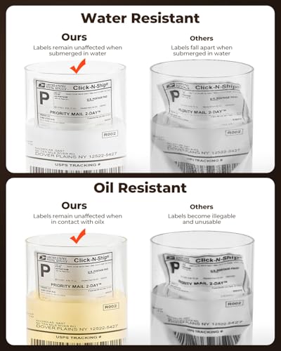 MUNBYN 4"x6" Direct Thermal Shipping Labels, Durable Waterproof, Oil-Proof, Scratch-Proof, Alcohol-Resistant, Tear-Resistant Label Paper for Thermal Printers, Packages, and Logistics, 380 Sheets/Roll