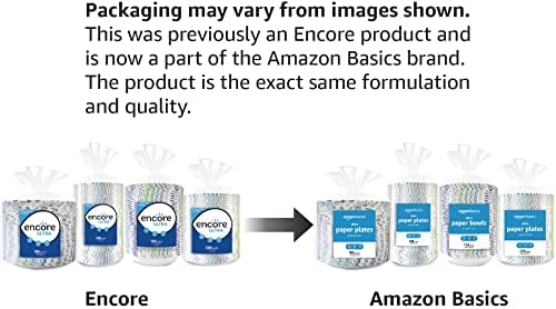 Amazon Basics Ultra Paper Bowls, 20 Oz, Disposable, 540 Count (4 packs of 135), White (Previously Encore)