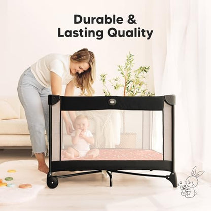 Pack and Play Sheets Fitted - 2-Pack Mini Crib Sheets for Pack N Play Mattress 38x26, Soft & Cozy, Neutral Toddler Playard Bedding, Snug Fitted Mini Baby Crib Mattress Cover Boy, Girl (Butterflies)