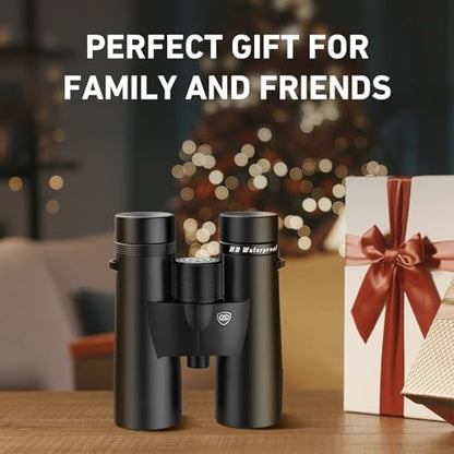 10x42 HD Binoculars for Adults High Powered with Phone Adapter, Tripod and Tripod Adapter, IPX7 Waterproof Binoculars with Clear Low Light Vision for Bird Watching Cruise Ship Travel