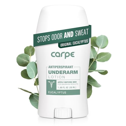 Carpe Underarm Antiperspirant and Deodorant, Clinical strength with all-natural Eucalyptus scent, Combat excessive sweating Stay fresh and dry, Great for hyperhidrosis