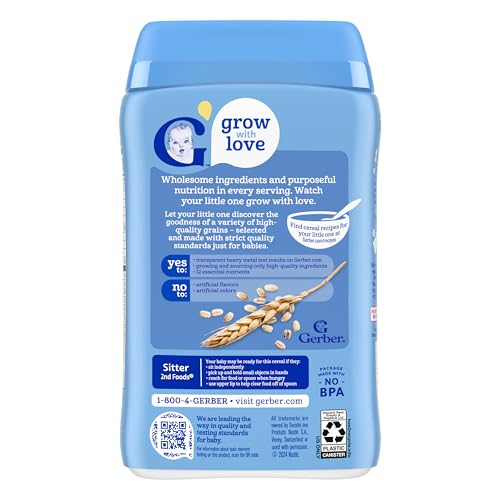 Gerber Baby Cereal 2nd Foods, Grain & Grow, Multigrain, 8 Ounces (Pack of 6)