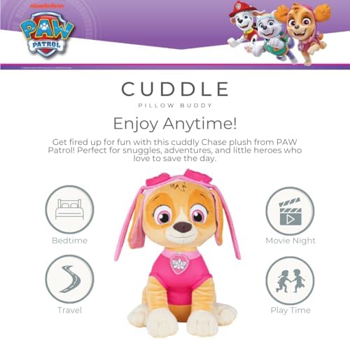 Paw Patrol Skye Kids Bedding Super Soft Plush Cuddle Pillow Buddy, One Size, (Official) Nickelodeon Product By Franco