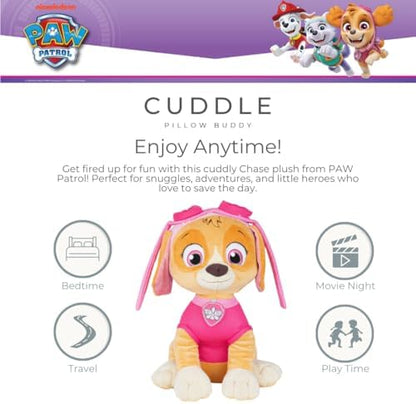 Paw Patrol Skye Kids Bedding Super Soft Plush Cuddle Pillow Buddy, One Size, (Official) Nickelodeon Product By Franco