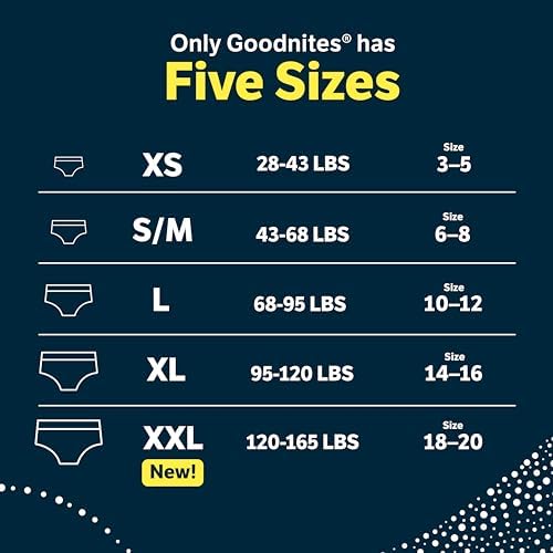 Goodnites Boys' Nighttime Bedwetting Underwear, Size Extra Large (95-120 lbs), 28 Ct (2 Packs of 14), Packaging May Vary