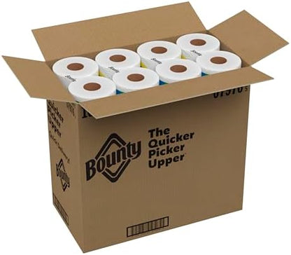 Bounty Paper Towels Quick Size, White, 16 Family Rolls = 40 Regular Rolls