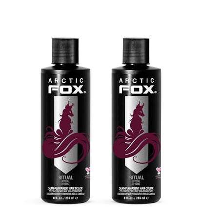 Arctic Fox Semi-Permanent Hair Color Dye, Vegan & Cruelty-Free, Ammonia-Free, Conditioning, Long Lasting, Rich Burgundy Red, For All Hair Types, Ritual, 8 Fl Oz (Pack of 2)