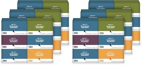 Amazon Basics Facial Tissue, 2-Ply, 2880 Count (36 Packs of 160), (Packaging May Vary)