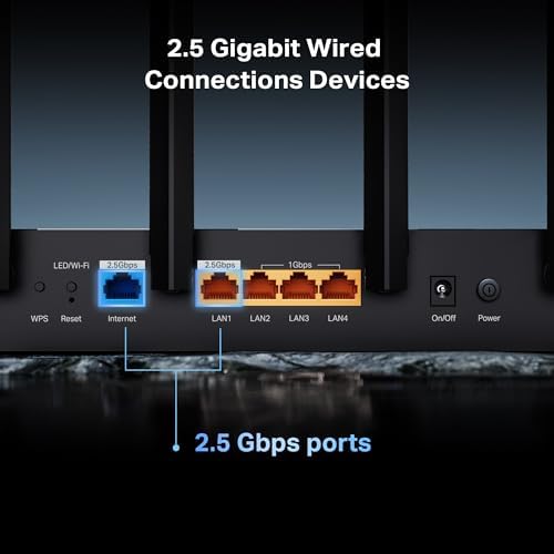 TP-Link Archer BE6500 Dual-Band Wi-Fi 7 Router (Archer BE400) | Dual 2.5 Gbps Ports USB 3.0 | Covers up to 2,400 Sq. ft and 90 Devices | Quad-core CPU| HomeShield, Private IoT, Free Expert Support