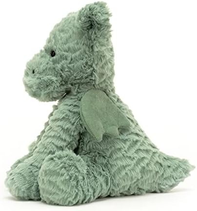 Jellycat Fuddlewuddle Dragon Stuffed Animal, 9 inches - Mythical Plush Toy - Classic Children's Gift