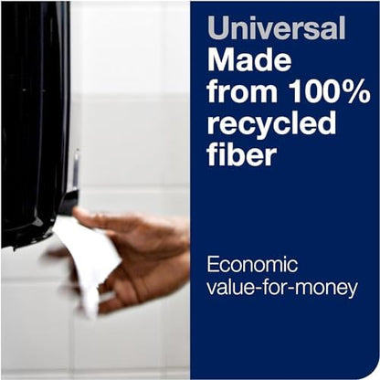 Tork Matic Paper Hand Towel Roll White H1, Universal, 100% Recycled Fiber, 6 Rolls x 700 ft, 290089