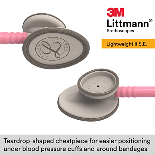 3M Littmann Lightweight II S.E. Stethoscope, 2456, 28" Pearl Pink Tube