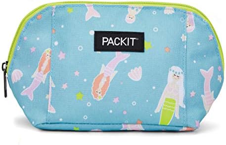 PackIt Freezable Snack Bag, Mermaids, Built with EcoFreeze Technology, Foldable, Reusable, Zip Closure Locks in Cool Dry Air, for all Ages, and Fresh Snacks On the Go