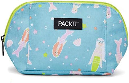 PackIt Freezable Snack Bag, Mermaids, Built with EcoFreeze Technology, Foldable, Reusable, Zip Closure Locks in Cool Dry Air, for all Ages, and Fresh Snacks On the Go