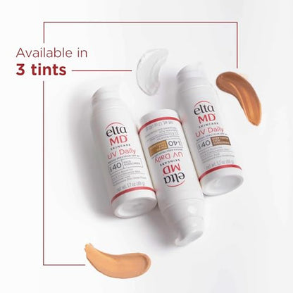 EltaMD UV Daily SPF 40 Tinted Face Sunscreen Moisturizer, Tinted Moisturizer for Face with SPF, Great for Dry, Combination, and Normal Skin