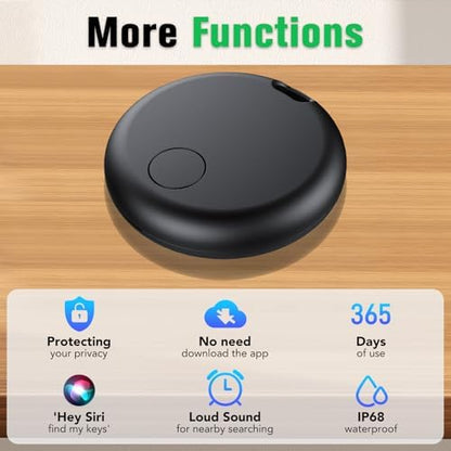 Air Tracker Tags-4 Pack: Smart Bluetooth Tracker, Item Finder Works with Apple Find My (iOS Only) App, Trakcer Tag Locator for Keys, Luggage, Satchel, Backpack etc. (Not for Android Devices)